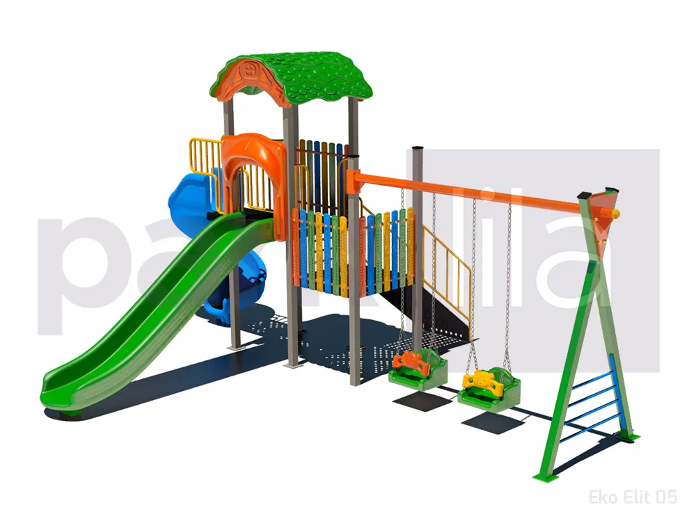 Eko Elit 05 İki Kuleli İki Kaydıraklı İki Salıncaklı Çocuk Oyun Parkı